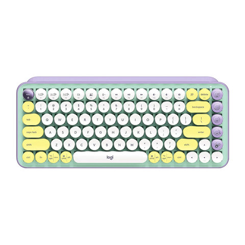 Logitech Pop Keys Wireless Mechanical Keyboard with Customizable Emoji Keys (Daydream Mint)
