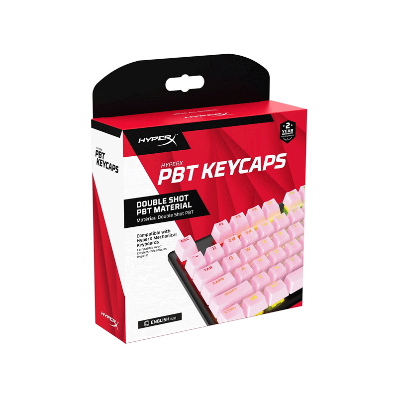 HyperX Double Shot PBT Keycaps Pink