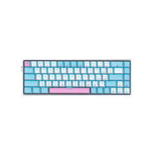 E-Yooso Z-686 68Keys Single Light 65% Mechanical Gaming Keyboard White/blue Blue Switches