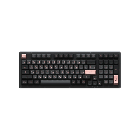 AKKO ACR98 Combo RGB Hot-Swappable Acrylic Mechanical Keyboard Black & Pink (Jelly Black Switch)