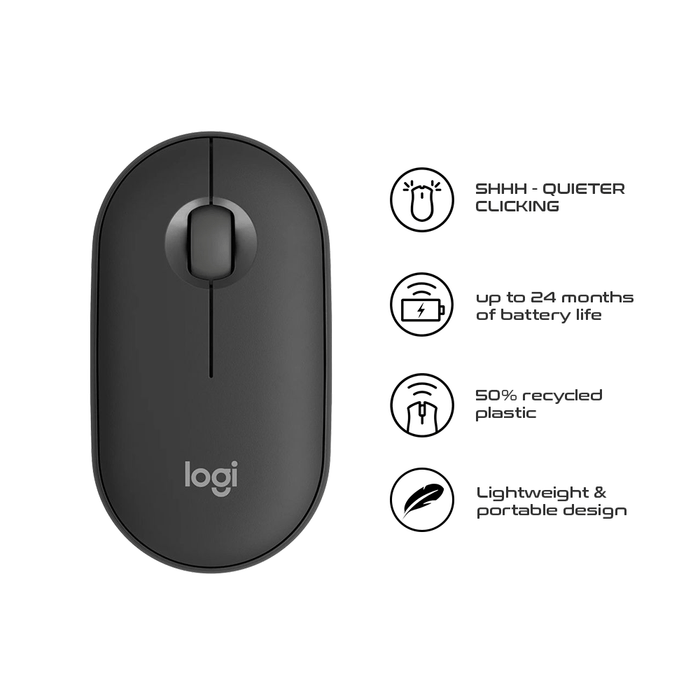 Logitech M350S Pebble Mouse 2 Tonal
