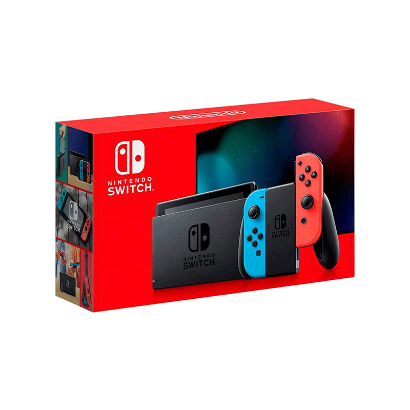 Nintendo Switch V2 (Neon Red and Blue) with Lazytech Tempered Glass - GameXtremePH