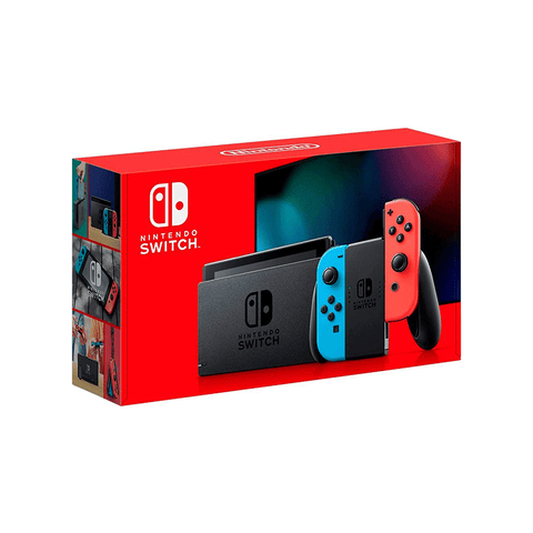 Nintendo Switch V2 (Neon Red and Blue) with Lazytech Tempered Glass - GameXtremePH