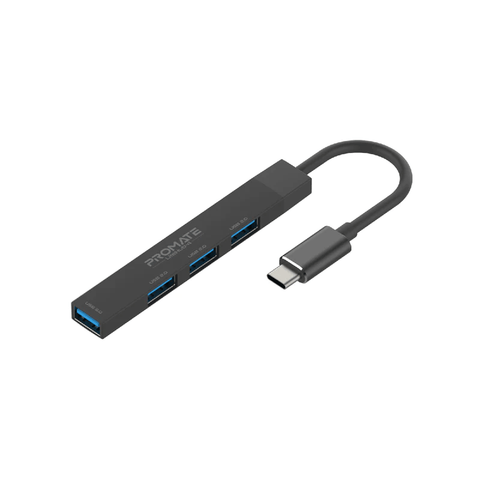 Promate Litehub-4 4-in-1 Multiport USB-C Slim Portable Data Hub