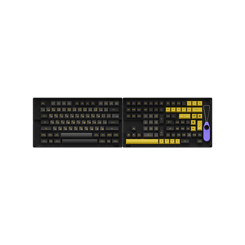 AKKO Black & Gold Hiragana Version PBT Keycaps Set ASA 158 Keys