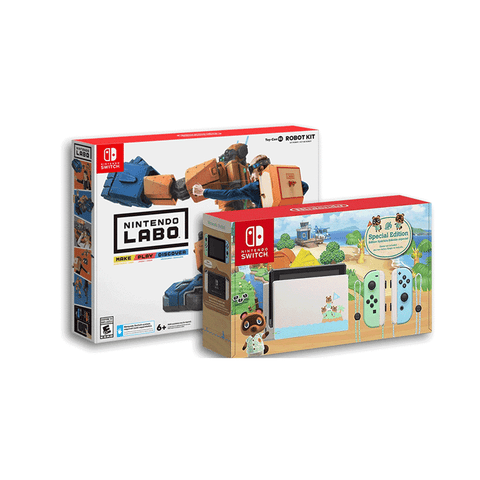 Nintendo Switch Console Animal Crossing New Horizon [Asian] with Free Nintendo Labo VR Labo Kit [JPN]