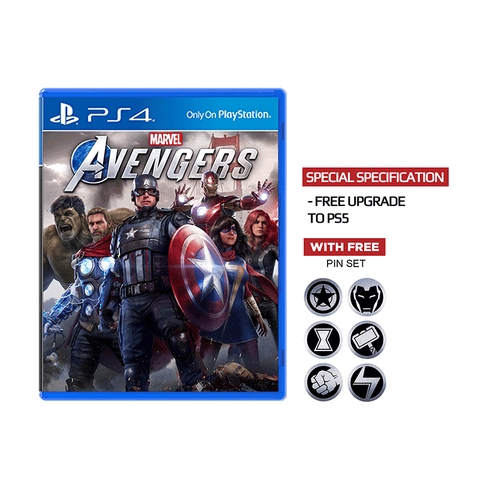 Avengers Standard Edition - PlayStation 4 with Free Pin Set