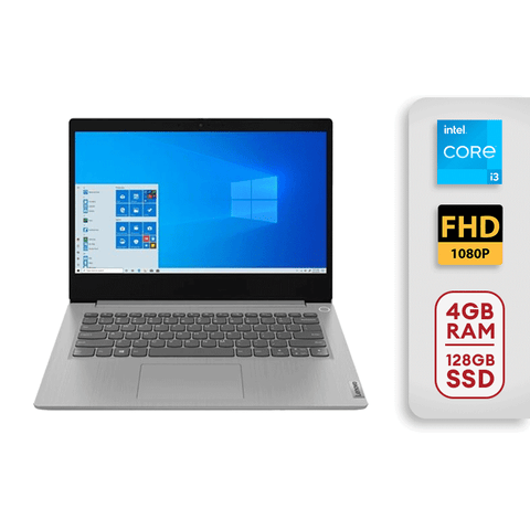 Lenovo Ideapad 3 14" FHD Laptop Intel Core i3-1005G1, 4GB RAM, 128GB M.2 SSD, Win10 S [Platinum Grey] (81X700FGUS)
