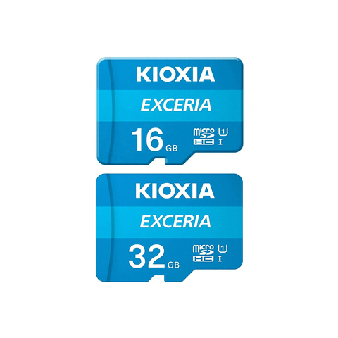 Kioxia by Toshiba 16GB/32GB MicroSD Exercia Flash Memory Card with Adapter