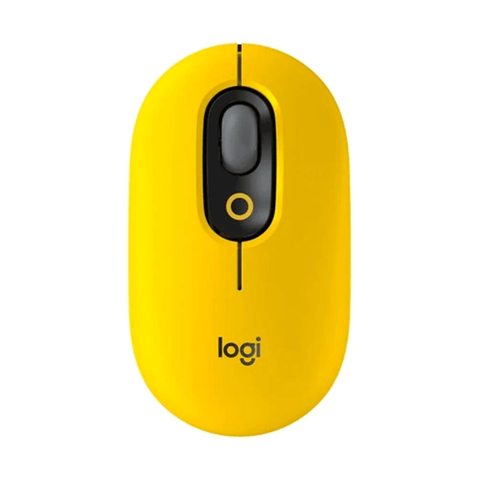Logitech Pop Mouse Wireless with Customizable Emoji (Blast Yellow)