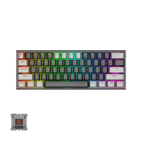 E-Yooso Z-11 61 Keys RGB Backlit Mechanical Gaming Keyboard [Black/Grey] [Brown Switch]