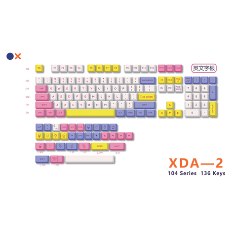 Royal Kludge XDA-2 PBT Keycaps 136 Keys