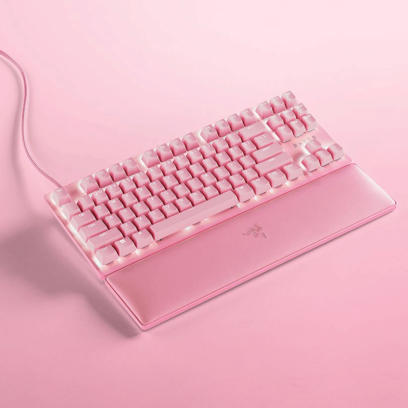 Razer Huntsman V2 Tenkeyless Optical Gaming Keyboard Quartz (Linear Red Switch) [US-LAYOUT]