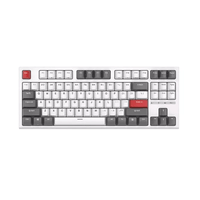 Royal Kludge RKR87 Single Mode RGB 87 Keys Hot Swappable Mechanical Keyboard [White] [Red Switch]