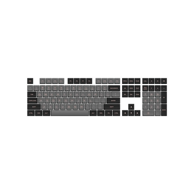 AKKO Black & Pink PBT Keycaps Set ASA Low Profile 155 Keys