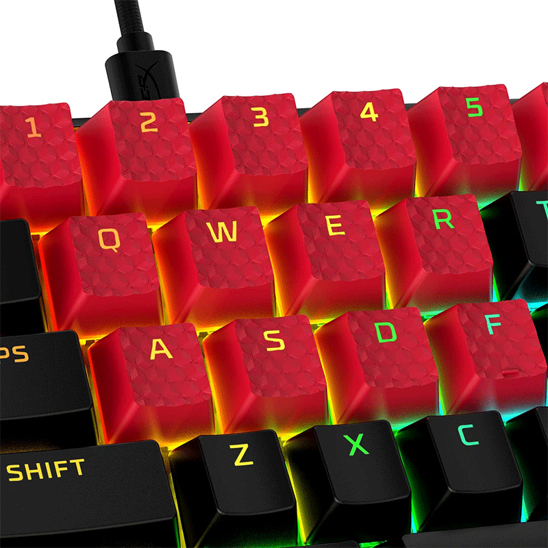 HyperX Rubber Keycaps Red