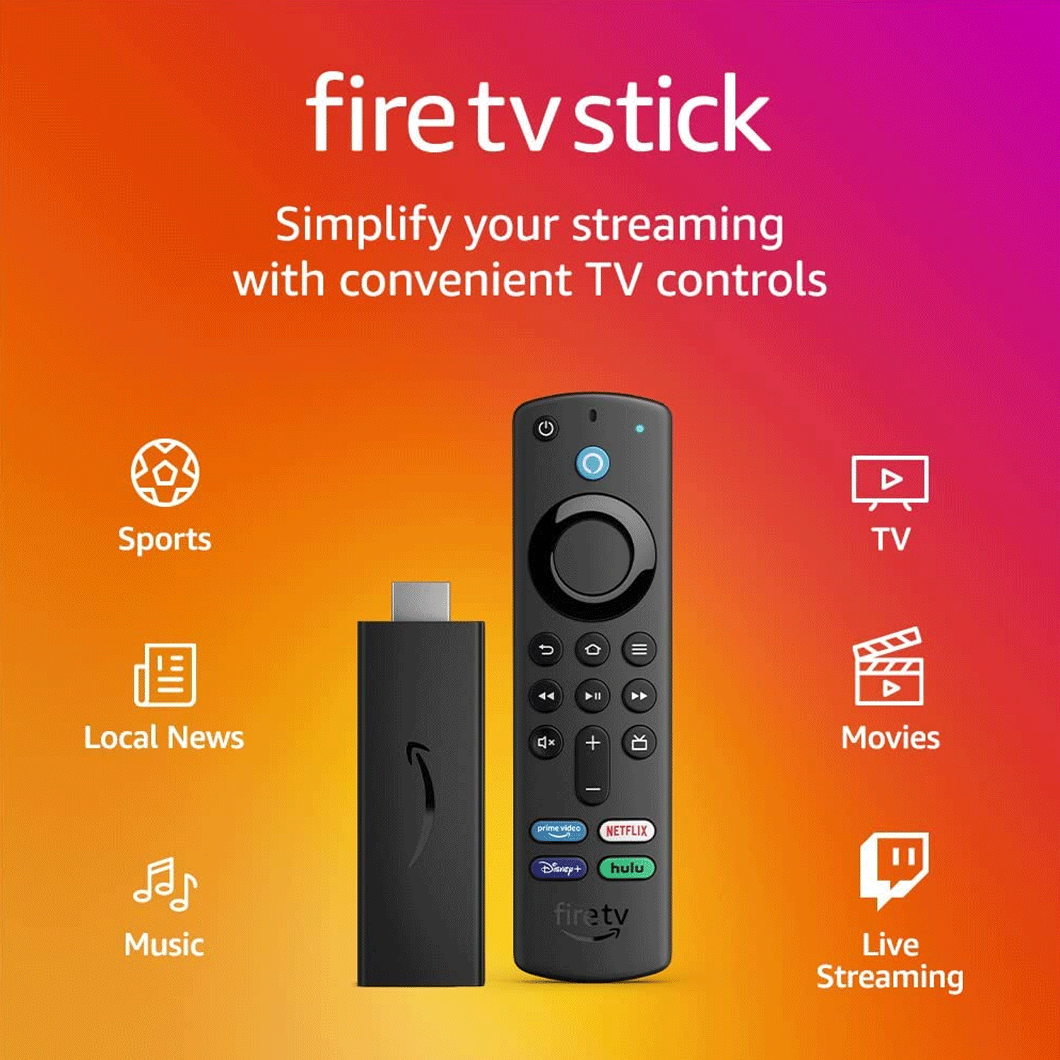 Amazon Fire TV Stick with Alexa Voice Remote Big Box