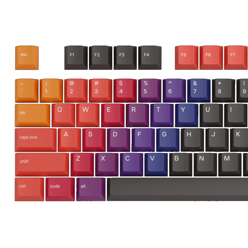 Glorious Premium PBT Keycaps Celestial Fire