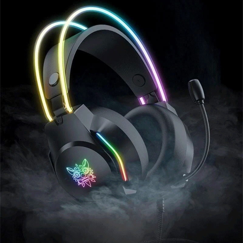 ONIKUMA X26 Head-mounted Earphone Head Beam Luminous Computer Video Games Noise Reduction Headset