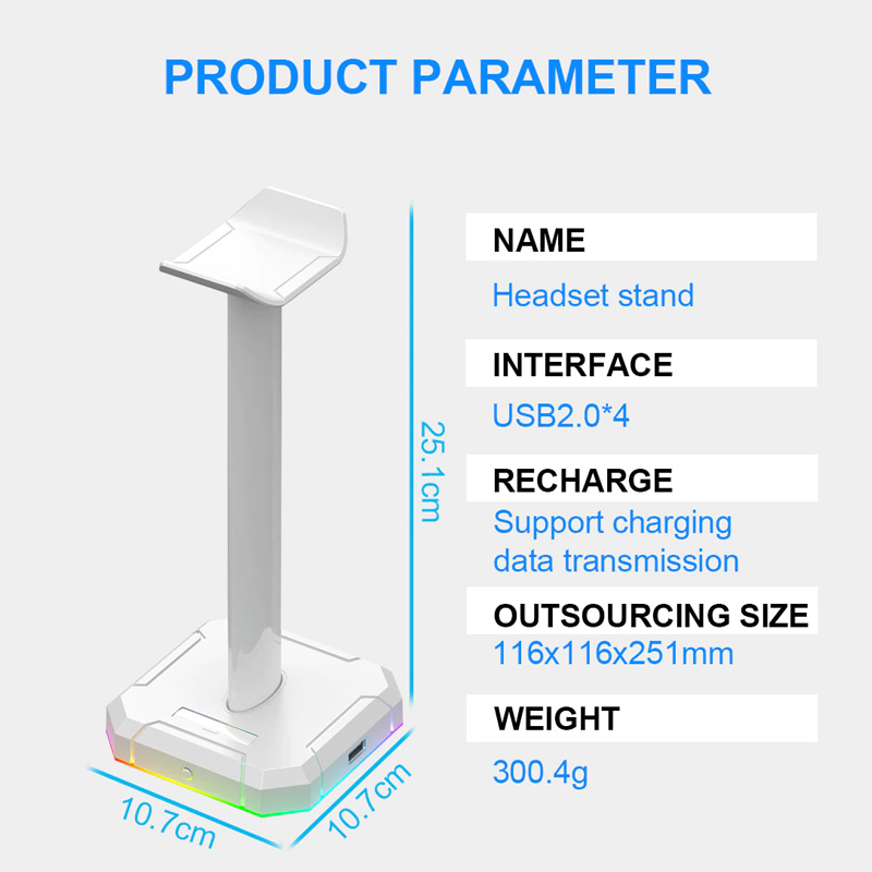 REDRAGON SCEPTER PRO WHITE GAMING HEADSET STAND HA300 W