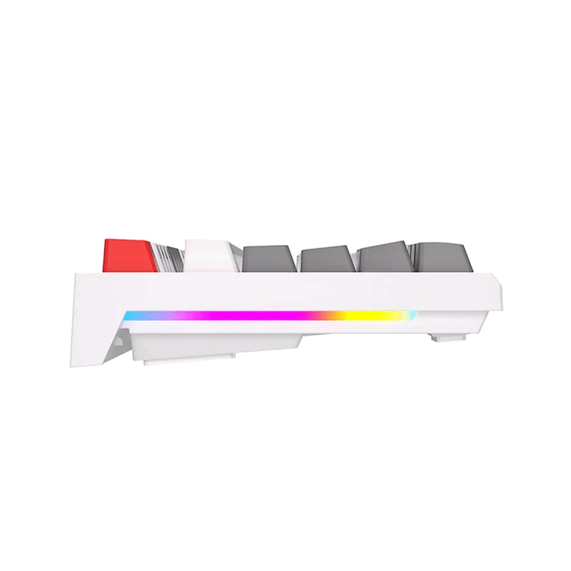 Royal Kludge RKR87 Single Mode RGB 87 Keys Hot Swappable Mechanical Keyboard [White] [Red Switch]