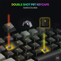 E-Yooso Z-11 63 Keys RGB Four Mode Backlit Mechanical Gaming Keyboard [Black/Grey] [Blue Switch]