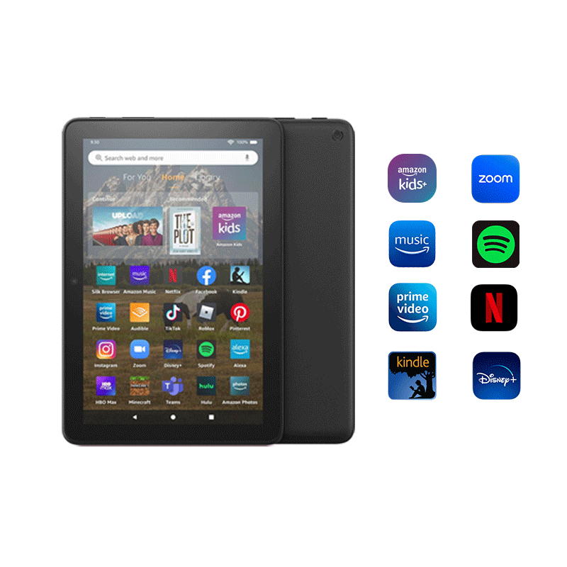  Fire HD 8 Tablet, 8 HD Display, Wi-Fi, 8 GB - Includes Special  Offers, Black (Previous Generation - 5th) : Electronics