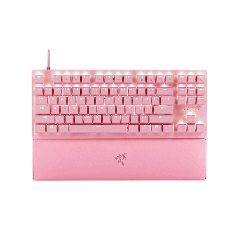 Razer Huntsman V2 Tenkeyless Optical Gaming Keyboard Quartz (Linear Red Switch) [US-LAYOUT]