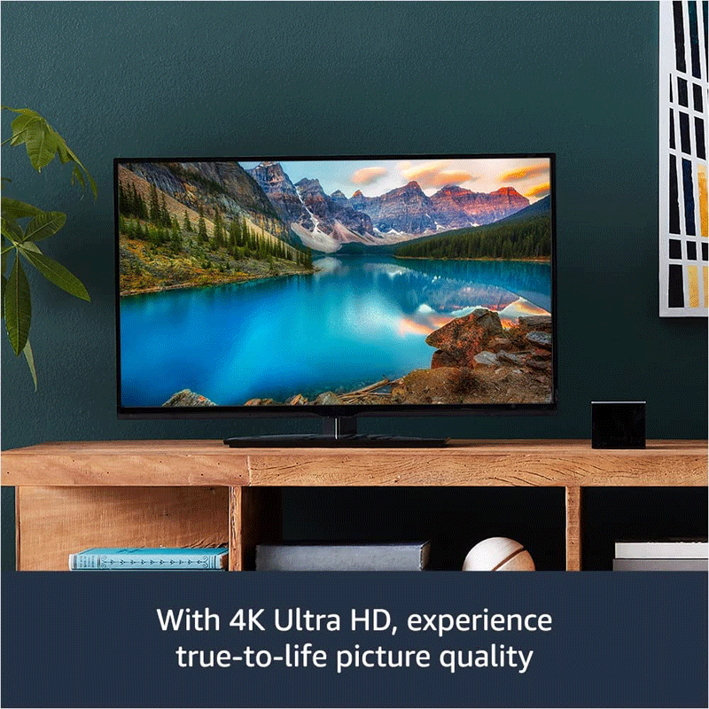 Amazon Fire TV Cube 2nd Generation Hands-Free with Alexa and 4K Ultra HD Streaming Media Player with Voice Remote (Black)