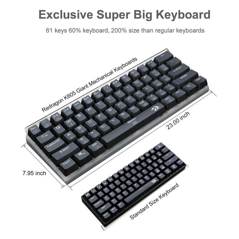 Redragon Alien Super Size Keyboard Outemu Blue Switch (K605)