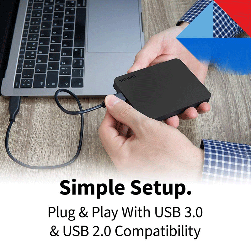 Toshiba Canvio Basics (New) 1TB USB 3.0 Portable External Hard Drive (Black), Super Speed Slim Storage with Years Warranty - GameXtremePH