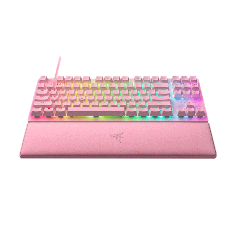 Razer Huntsman V2 Tenkeyless Optical Gaming Keyboard Quartz (Linear Red Switch) [US-LAYOUT]