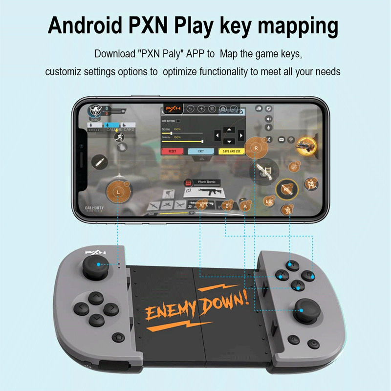 PXN Mobile Gaming Controller Grey PXN-P30PRO