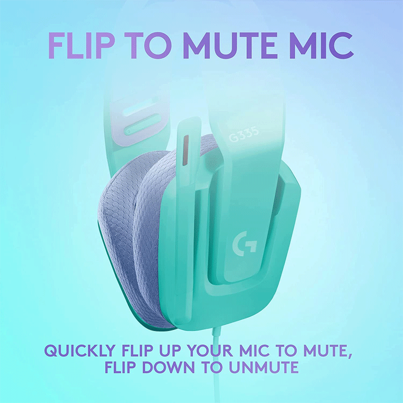 Logitech G335 Wired Gaming Headset [Mint]