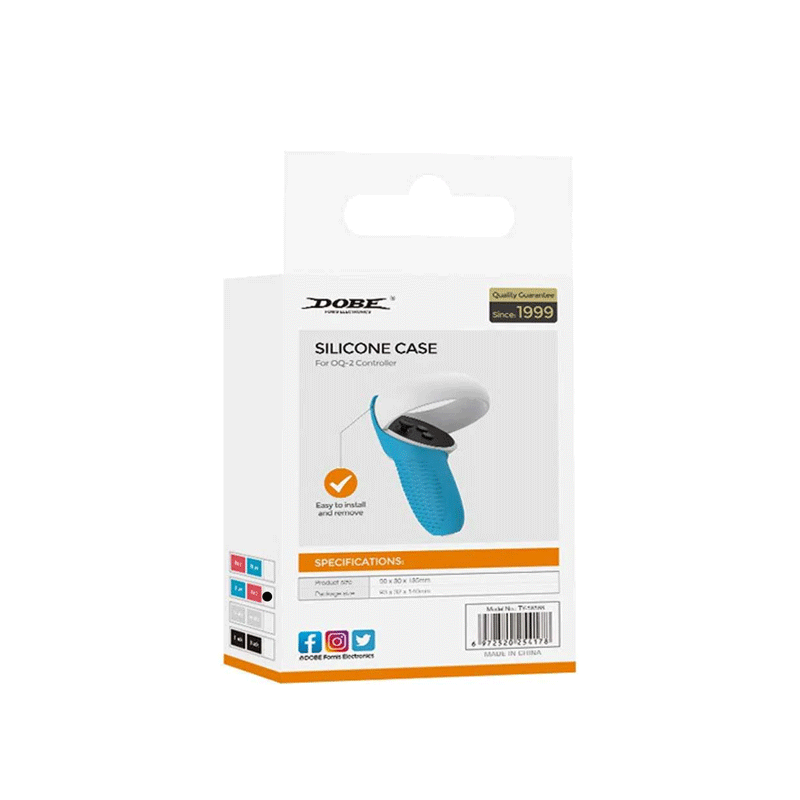 Dobe Silicon Case For Oculus Quest 2 Contoller (Blue/Red) TY-18168