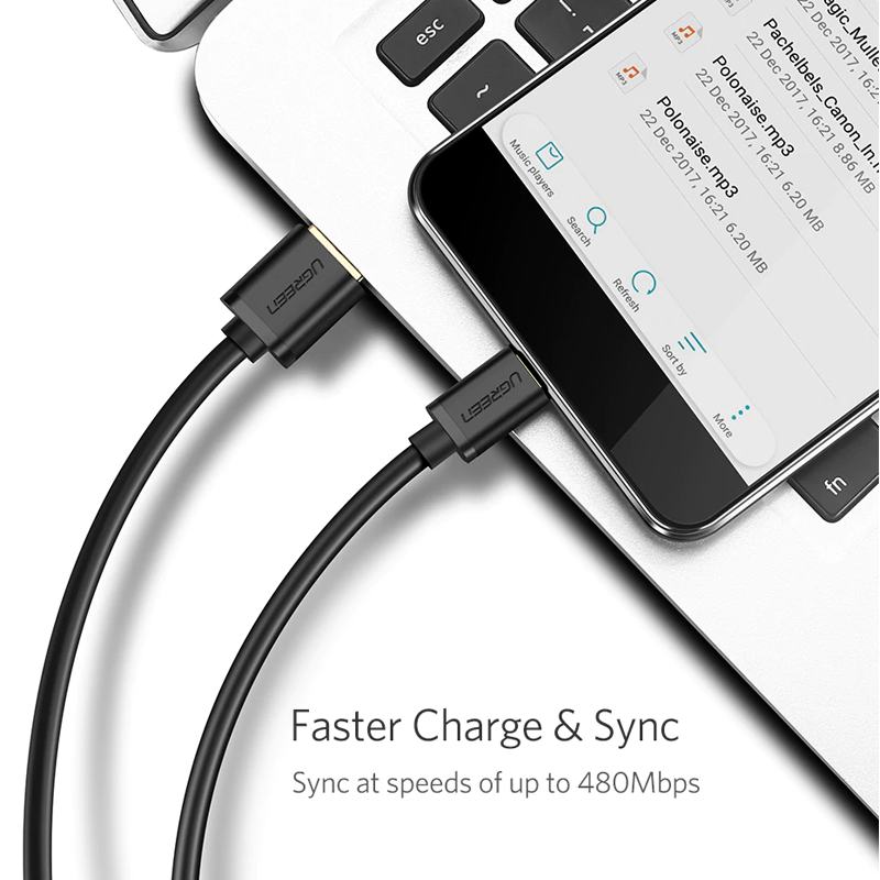 UGREEN USBA 2.0 to Micro USB Cable 1M White US289/60141