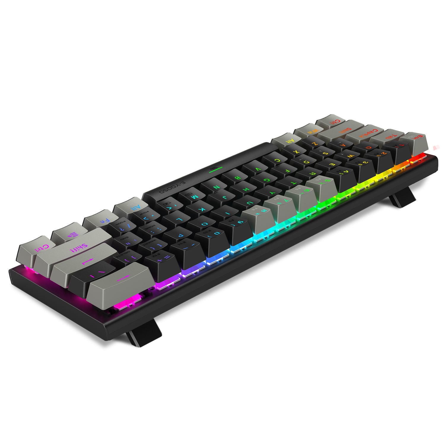 E-Yooso Z-11 61 Keys RGB Backlit Mechanical Gaming Keyboard [Black/Grey] [Brown Switch]