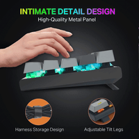 E-Yooso Z-11 63 Keys RGB Four Mode Backlit Mechanical Gaming Keyboard [Black/Grey] [Blue Switch]