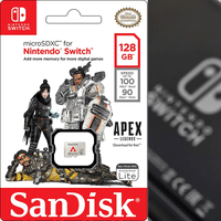 SanDisk Nintendo APEX LEGENDS Micro SDXC 128GB UHS-I U3 Memory Card for Nintendo Switch SDSQXAO-128GB with up to 100MB/s read and up to 90MB/s write speed