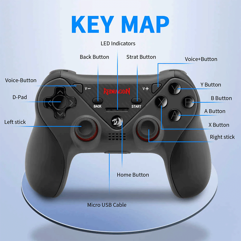 Redragon Ceres G812 Bluetooth Gamepad For iOS & Android - GameXtremePH