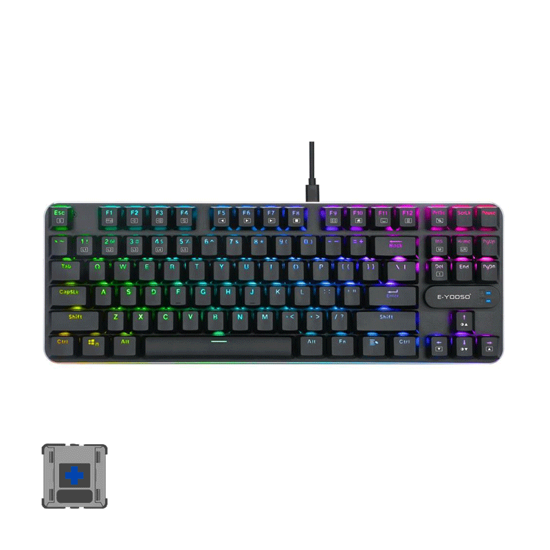 E-Yooso Z-66 RGB 87Keys Mechanical Gaming Keyboard [Black]