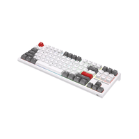Royal Kludge RKR87 Single Mode RGB 87 Keys Hot Swappable Mechanical Keyboard [White] [Red Switch]