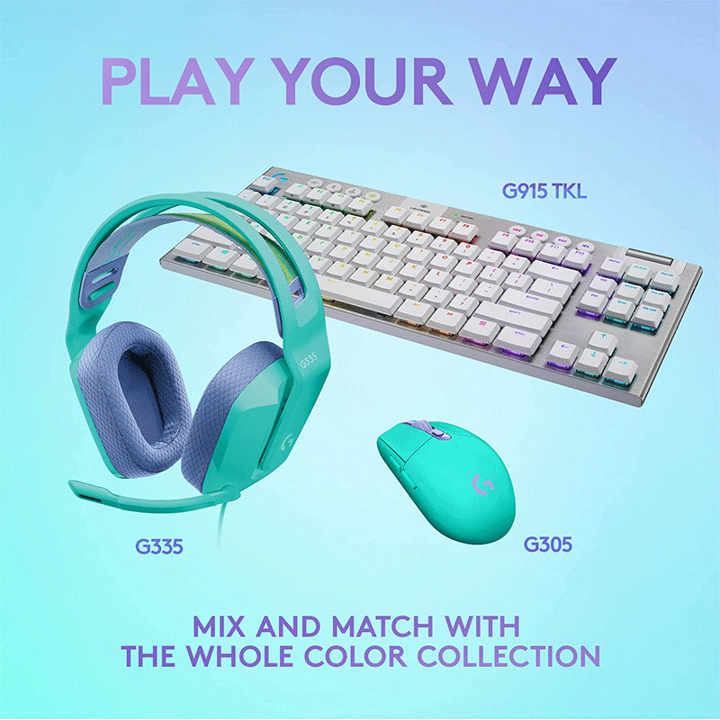 Logitech G335 Wired Gaming Headset [Mint]