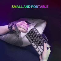 E-Yooso Z-11 63 Keys RGB Four Mode Backlit Mechanical Gaming Keyboard [Black/Grey] [Blue Switch]