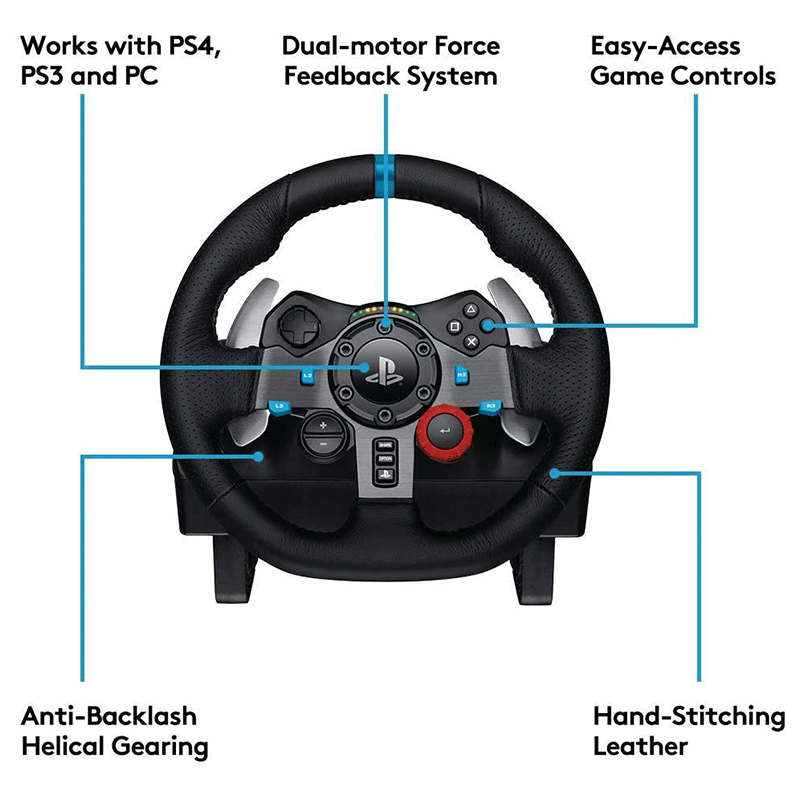 Logitech G29 Driving Force Racing Wheel for PS4, PS3, PC 
