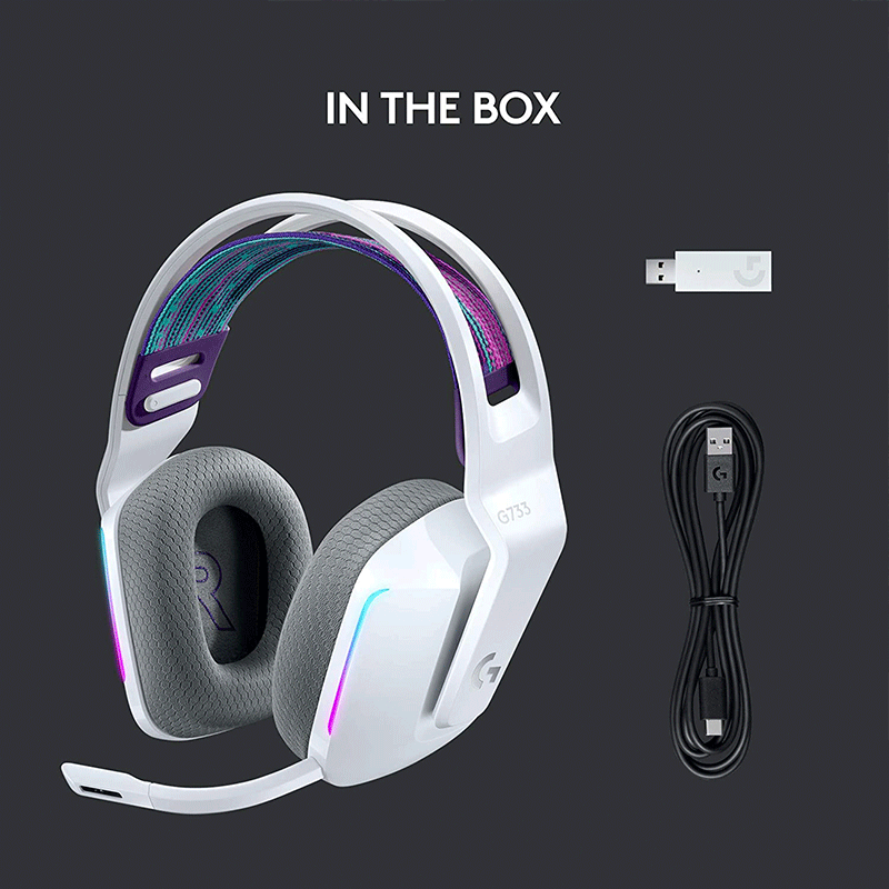 Logitech G733 Lightspeed Wireless RGB Gaming Headset White - GameXtremePH