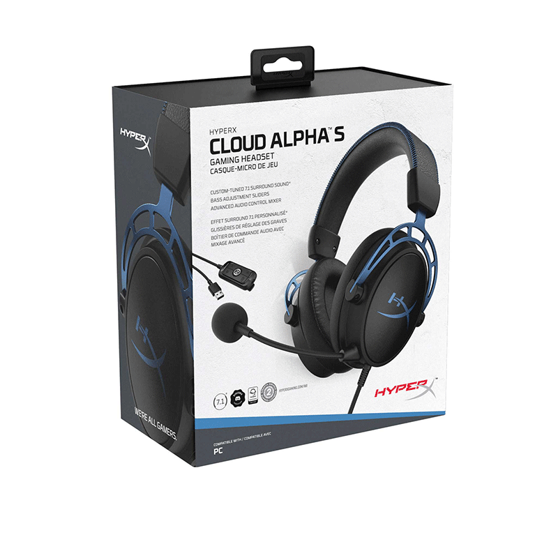 HyperX Cloud Alpha S Gaming Headset Blue with 7.1 Surround Sound [HX-HSCA-BL/WW] - GameXtremePH