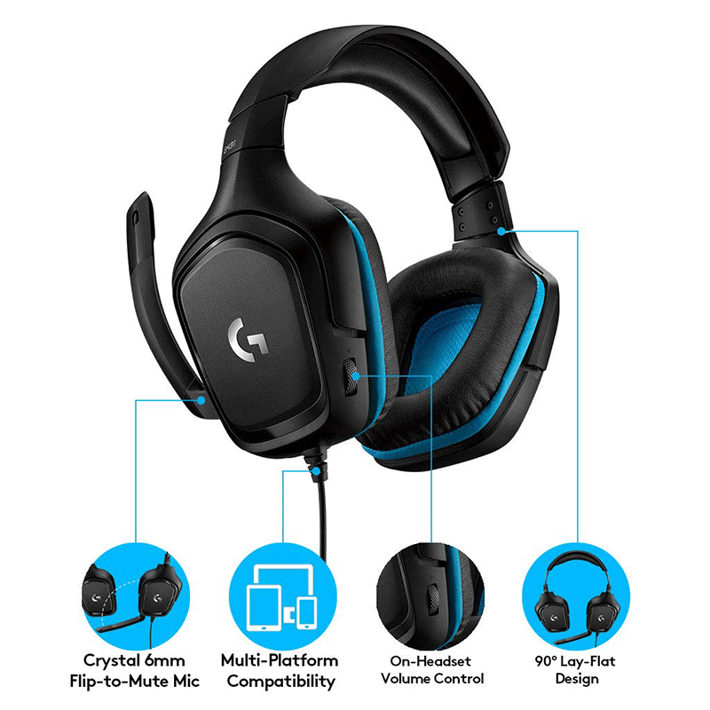 Logitech G431 7.1 Surround Sound Gaming Headset for PC/PS4/PS5 - GameXtremePH
