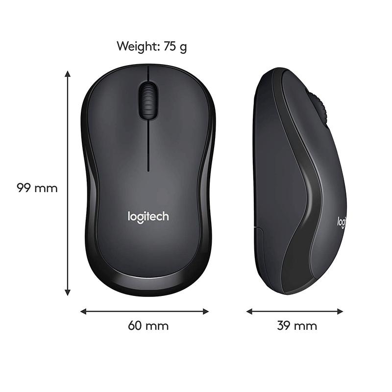 Logitech M221 Wireless Silent Mouse Charcoal - GameXtremePH