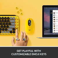 Logitech Pop Keys Wireless Mechanical Keyboard with Customizable Emoji Keys (Blast Yellow)